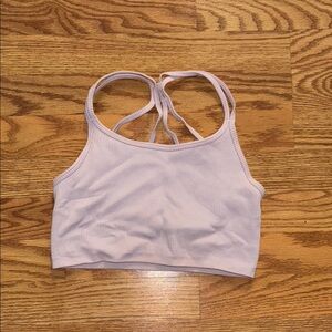 Forever 21 Light Pink Ribbed Sports Bra